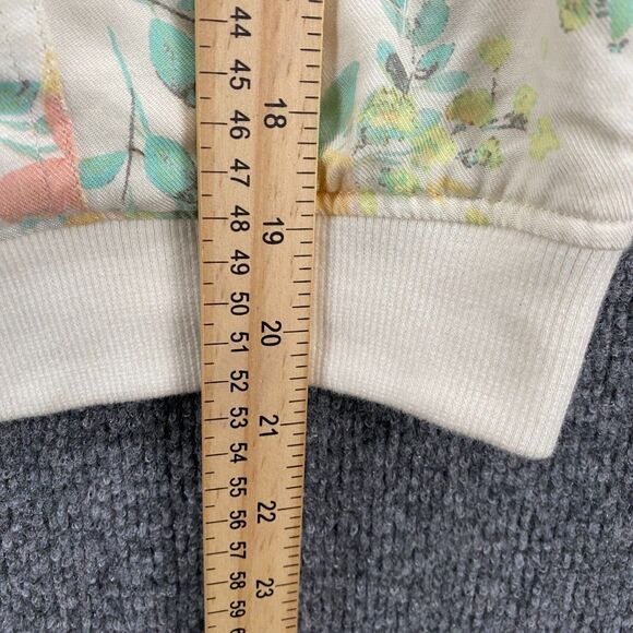 Candies Jacket Junior M Beige Pink Floral Full Zip Bomber Casual Romantic Boho - Picture 7 of 8